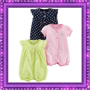 CARTER’S Baby Girls Rompers Clothes Set/Lot/Bundle